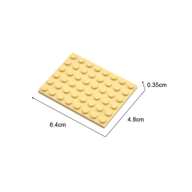 DIY 빌딩 블록 얇은 피규어 벽돌 6x8 도트 12 색, 교육용 크리에이티브 크기, 3036 과 호환 가능, 어린이 장난감, 10 개