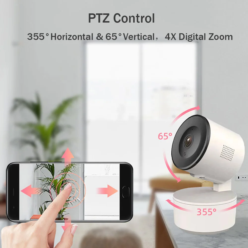 Tuya 스마트 WiFi 3MP IP 카메라 보안 자동 추적 동작 감지 음성 인터콤 Onvif가있는 실내 베이비 모니터 카메라