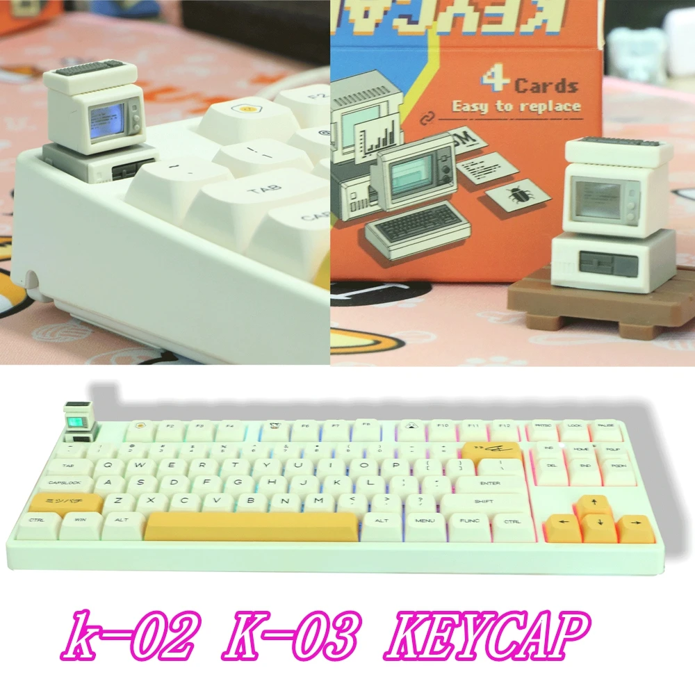 K-04 FC 키보드 키캡, 기계식 클래식 레트로, 귀여운 투명 버튼, 맞춤형 키캡, 3 인 1 키캡 기계식 키보드 키캡 포인트 키캡 키보드 키캡 K 03 키 캡 K 04 키 캡 K 01 키 캡