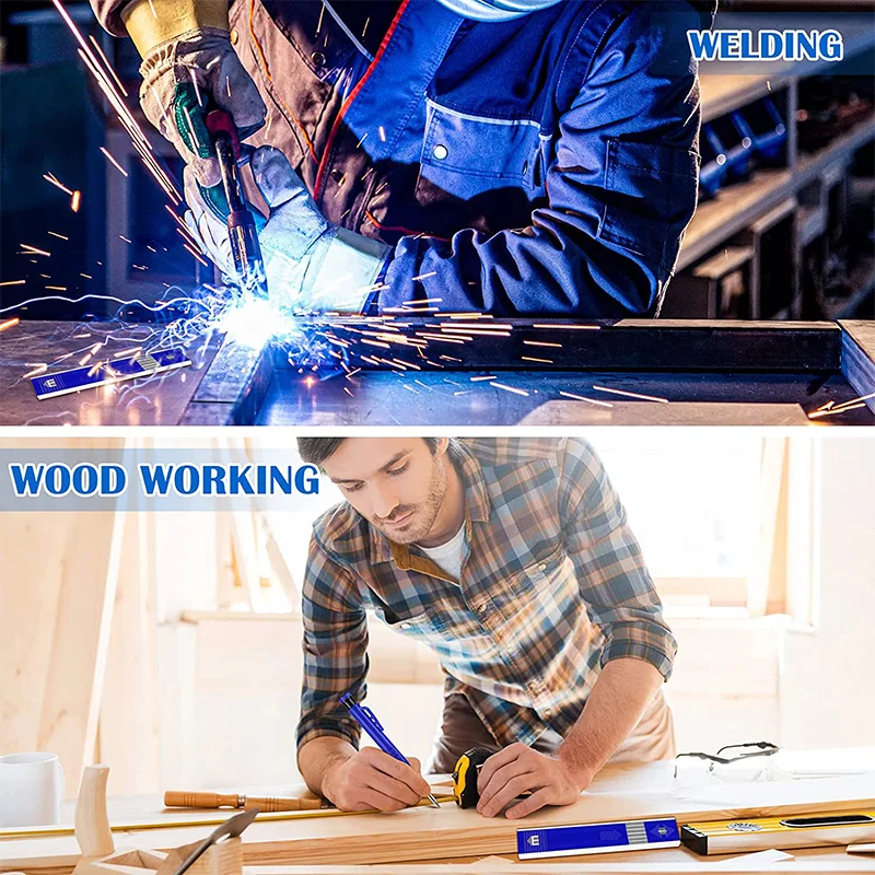 목수 연필 2.8mm 리필 긴 노즈 깊은 구멍 팁 용접 기계 마커, 목공 제도 용 샤프너 내장