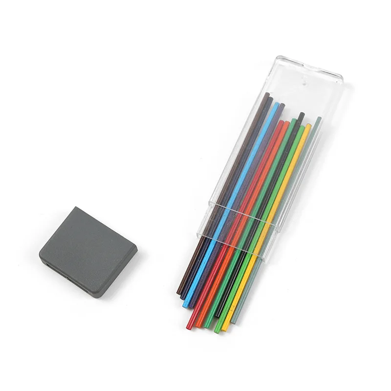 2.0 개폐식 기계식 금속/플라스틱 연필 색상 검정 2mm 리필 2B 리드 전문 펜 스케치 드로잉 학교, 전문가 용, 펜슬, 색상, 블랙, 화이트, 그린, 블루, 핑크