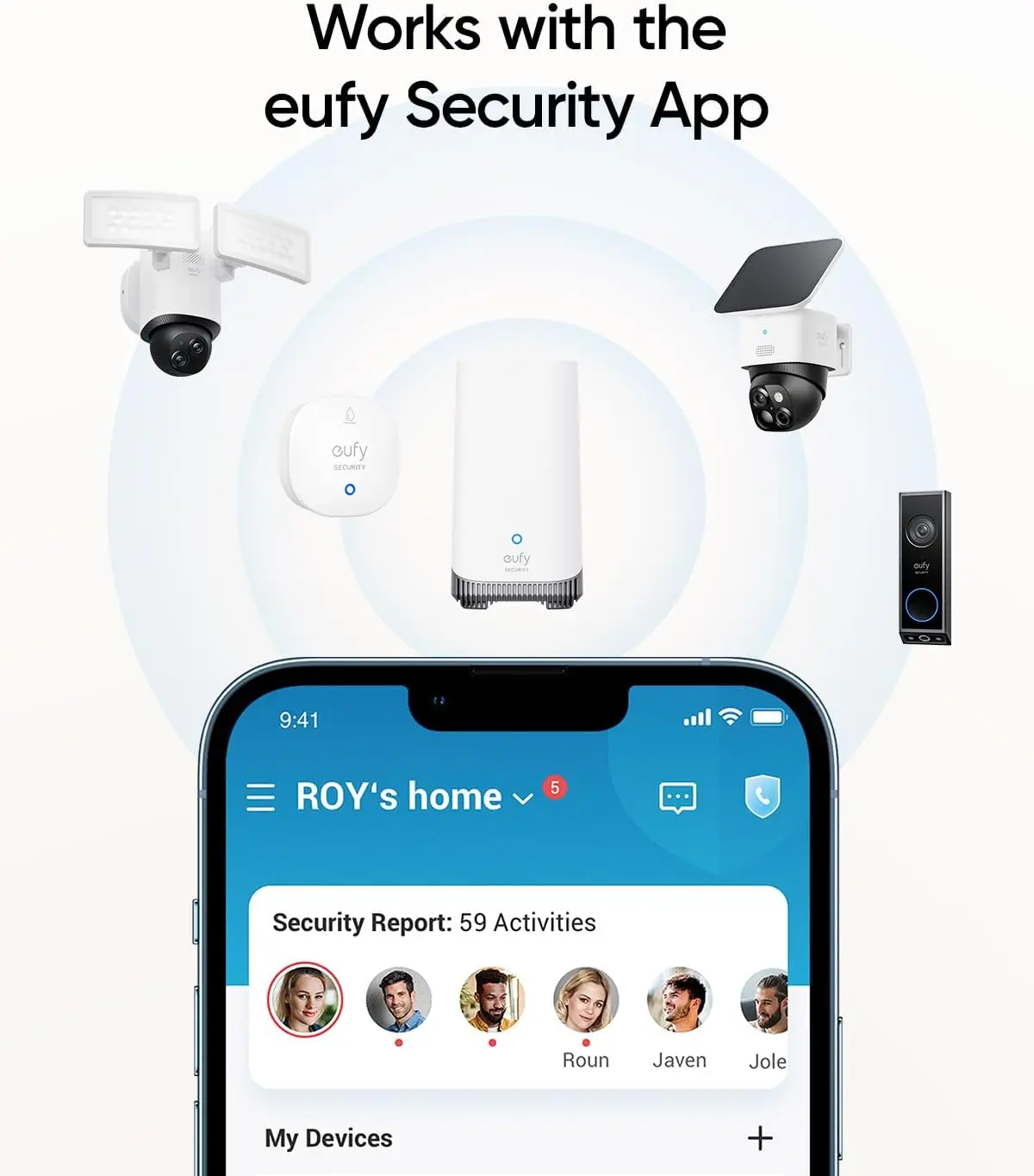 Eufy 보안 물 및 동결 센서, 원격 경고, IP65 방수, 2 년 배터리 수명, 홈베이스 필요