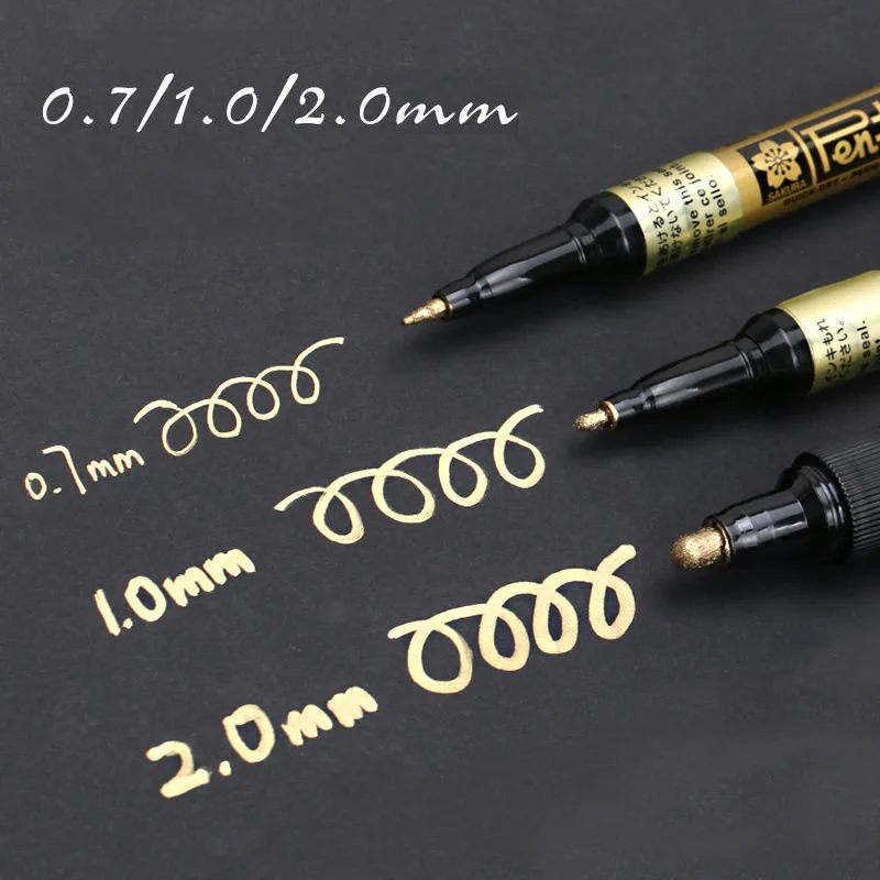 실버 골드 영구 금속 마커 펜, 학생 스케치, 아트 후크 라이너 펜, 일본 문구, 0.7mm, 1.0mm, 2.0mm title=실버 골드 영구 금속 마커 펜, 학생 스케치, 아트 후크 라이너 펜, 일본 문구, 0.7mm, 1.0mm, 2.0mm 