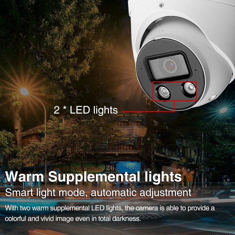 Dahua IPC-HDW3849H-AS-PV 풀 컬러 POE IR IP67 능동 억제 안구, WizSense CCTV 네트워크 IP 카메라 HDW3849H-AS-PV-S4, 8MP