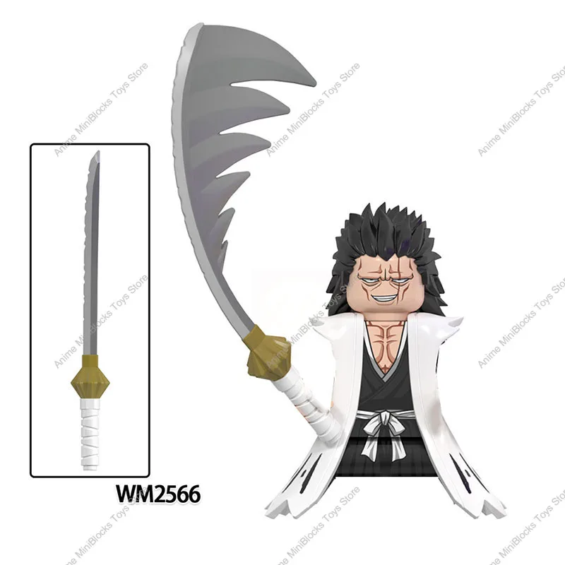 BLEACH 히츠가야 쿠로사키 쿠치키 이치고 빌딩 블록, 애니메이션 만화 미니 피규어, 액션 장난감 브릭, 어린이 KDL816, WM6164