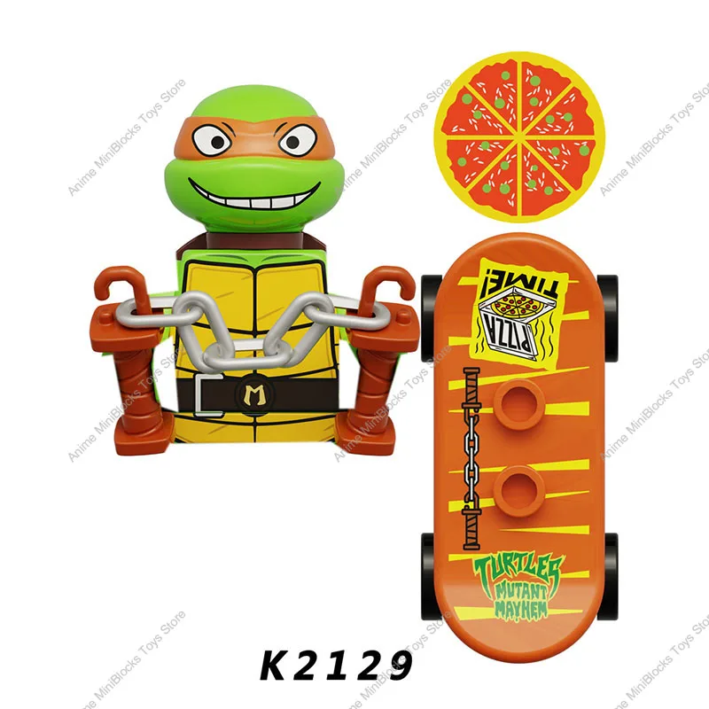 TMNT 게임 인형 브릭, 레오 래프 인형, 만화 미니 피규어, 액션 빌딩 블록, 장난감 브릭, 어린이 KDL817, KF6196