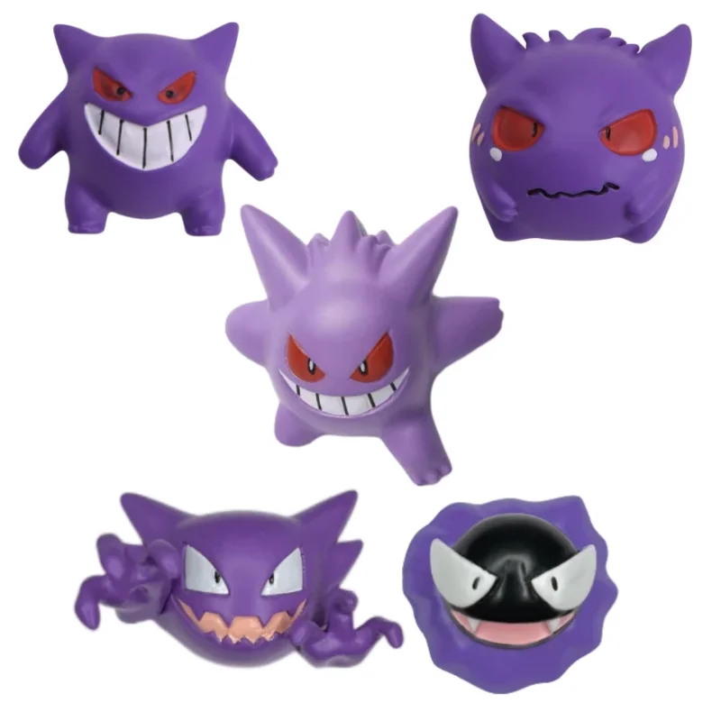 고스트 포켓몬 피규어 자동차 인테리어 공기 배출구 장식, Gongar Haunter Duskull 애니메이션 카와이 자동차 장식 선물, 6 가지 유형