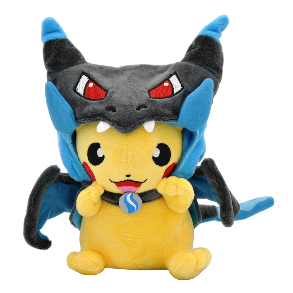 코스프레 포켓몬 플러시 장난감 인형 피카추 리자몽 X & Y 애니메이션 피규어, Eevee Steelix Squirtle snolax 플러시 어린이 선물