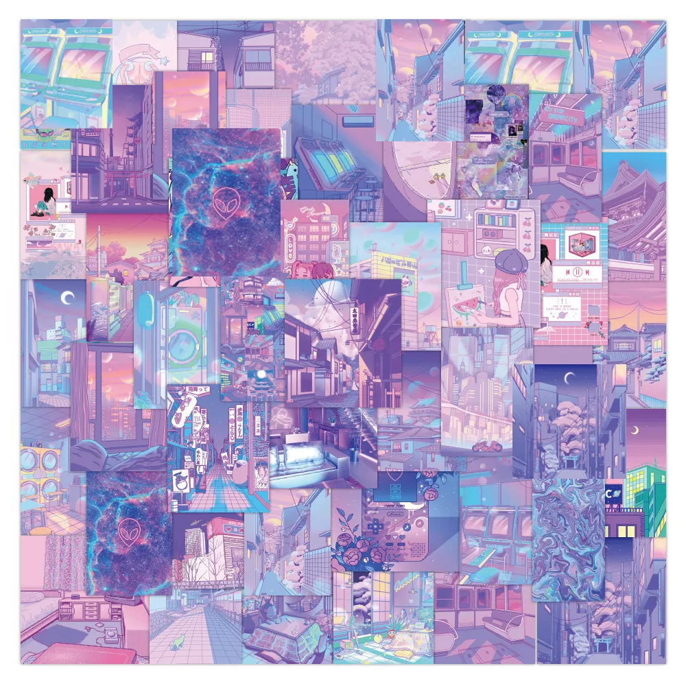 10/30/55pcs 귀여운 레이저 소녀 만화 미적 스티커 데칼 스크랩북 전화 노트북 가방 장식 스티커 어린이 장난감 title=10/30/55pcs 귀여운 레이저 소녀 만화 미적 스티커 데칼 스크랩북 전화 노트북 가방 장식 스티커 어린이 장난감