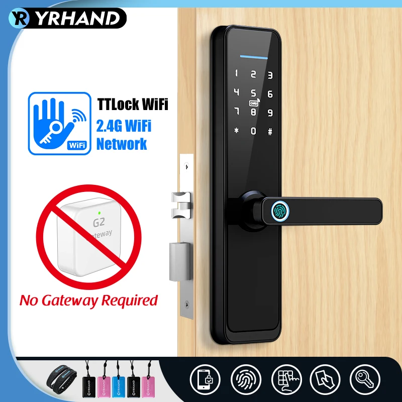 YRHAND 생체 인식 지문 기능이 있는 Ttlock 와이파이 전자 스마트 도어락, 구글 홈 알렉스, 가정 또는 호텔용, 신제품 title=YRHAND 생체 인식 지문 기능이 있는 Ttlock 와이파이 전자 스마트 도어락, 구글 홈 알렉스, 가정 또는 호텔용, 신제품 