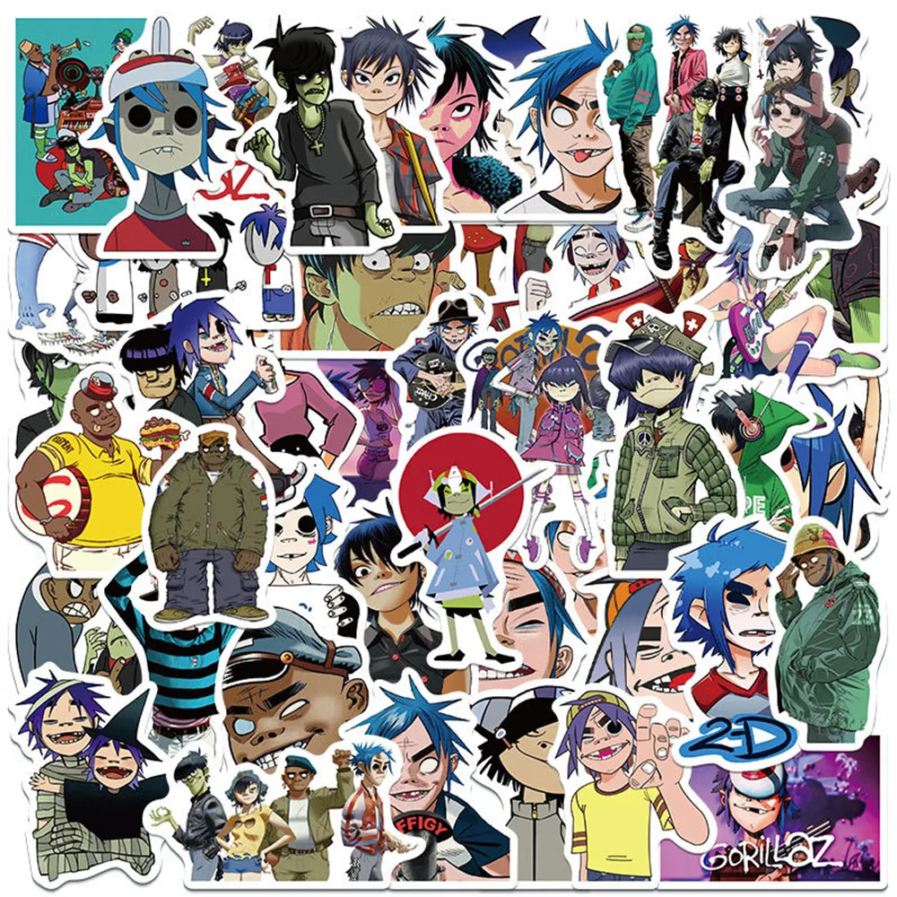 스트리트 불리 Gorillaz 그래피티 방수 스티커, 여행 가방, 노트북 냉장고, 스케이트보드 문구 상자, 도매, 10 개, 30 개, 50 개 title=스트리트 불리 Gorillaz 그래피티 방수 스티커, 여행 가방, 노트북 냉장고, 스케이트보드 문구 상자, 도매, 10 개, 30 개, 50 개 