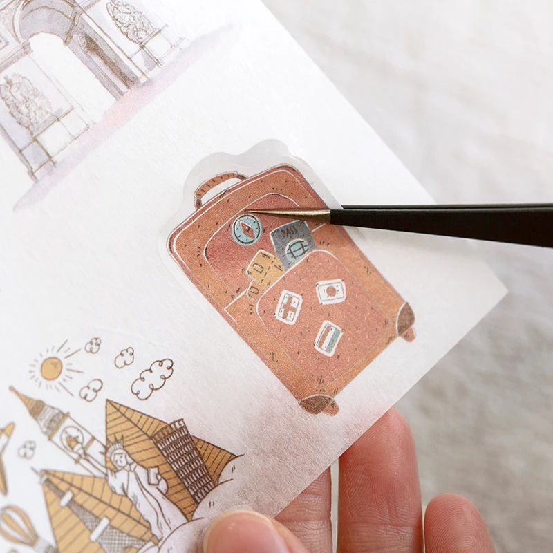 여행용 블랙 스테인레스 스틸 족집게, 스티커 따기, 멀티 도구 문구, DIY 스크랩북 액세서리, 학교 용품