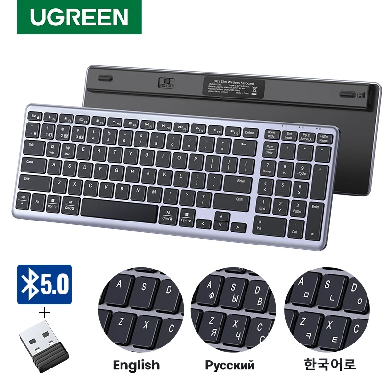 UGREEN 키보드 무선 블루투스 5.0 2.4G 한국어/영어 99 키캡 맥북 아이패드 PC 태블릿용 USB C 충전식 키보드 title=UGREEN 키보드 무선 블루투스 5.0 2.4G 한국어/영어 99 키캡 맥북 아이패드 PC 태블릿용 USB C 충전식 키보드 