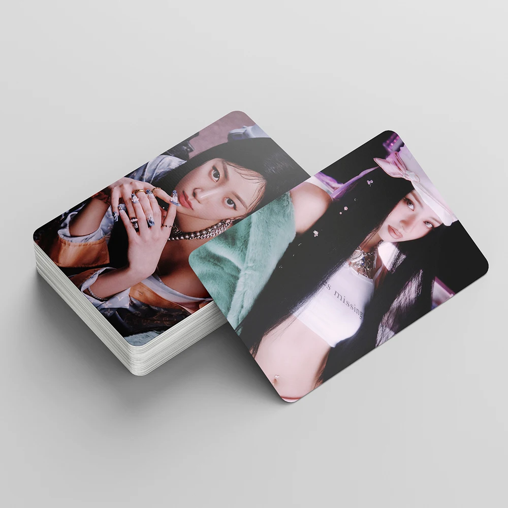 케이팝 LE SSERAFIM 안티 프레질, 신상 아블럼, 겁없는 로모 카드, 걸 그룹 포토카드, 귀여운 프린트 카드, 포스터 팬 선물, 55 개/세트