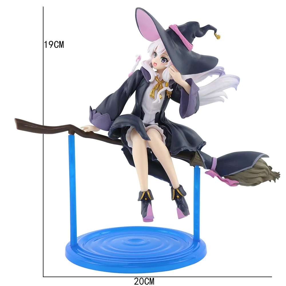 Ilyina 애니메이션 모델 빗자루 피규어, 14cm 앉은 자세, 귀여운 디자인, 모델 장난감, 컴퓨터 책상 케이크 장식 장난감, 신제품