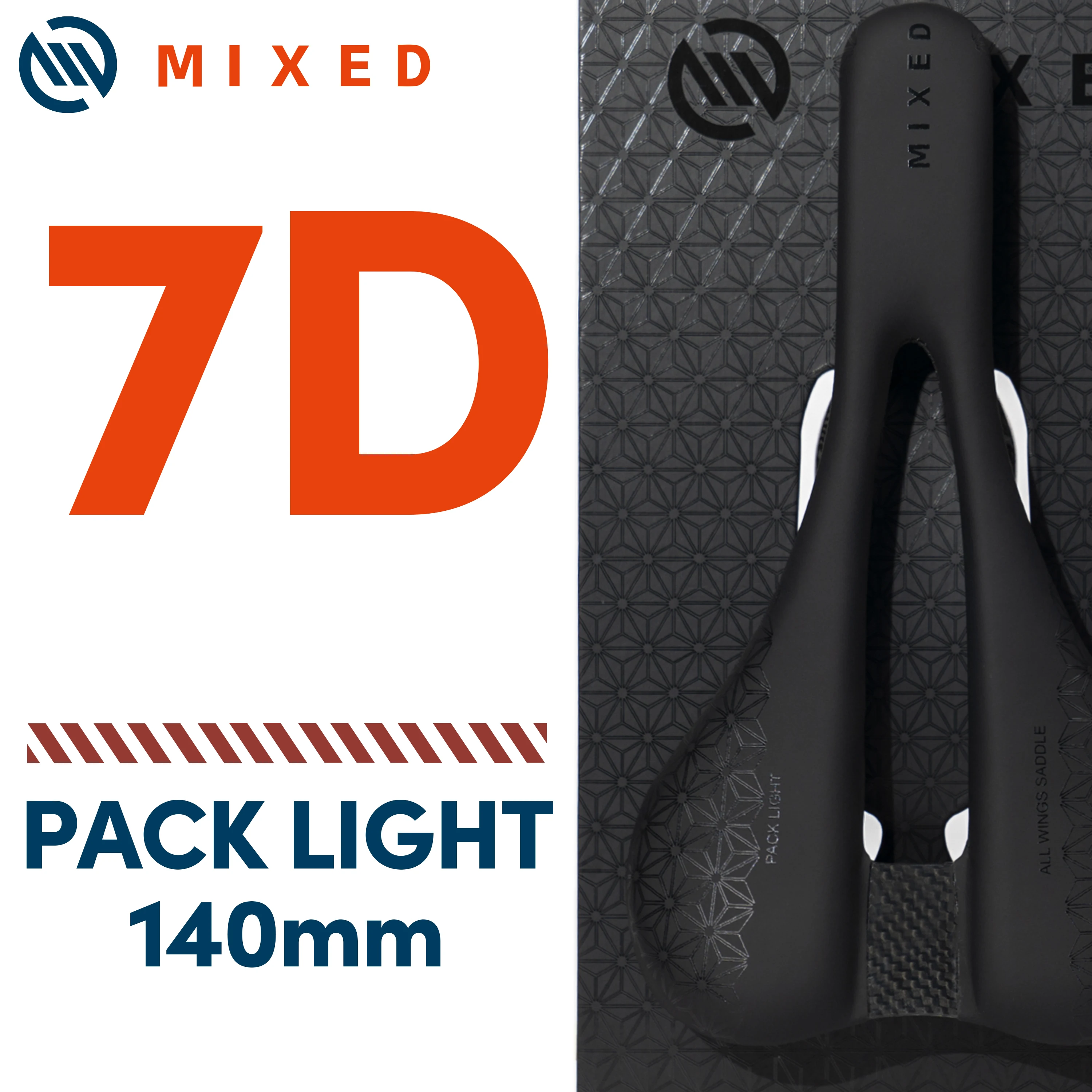 MIXED 전체 탄소 섬유 안장 팩, 5D 6D 7D 초경량 경량 143mm 155mm MTB 산악 자전거 로드 자전거 부품