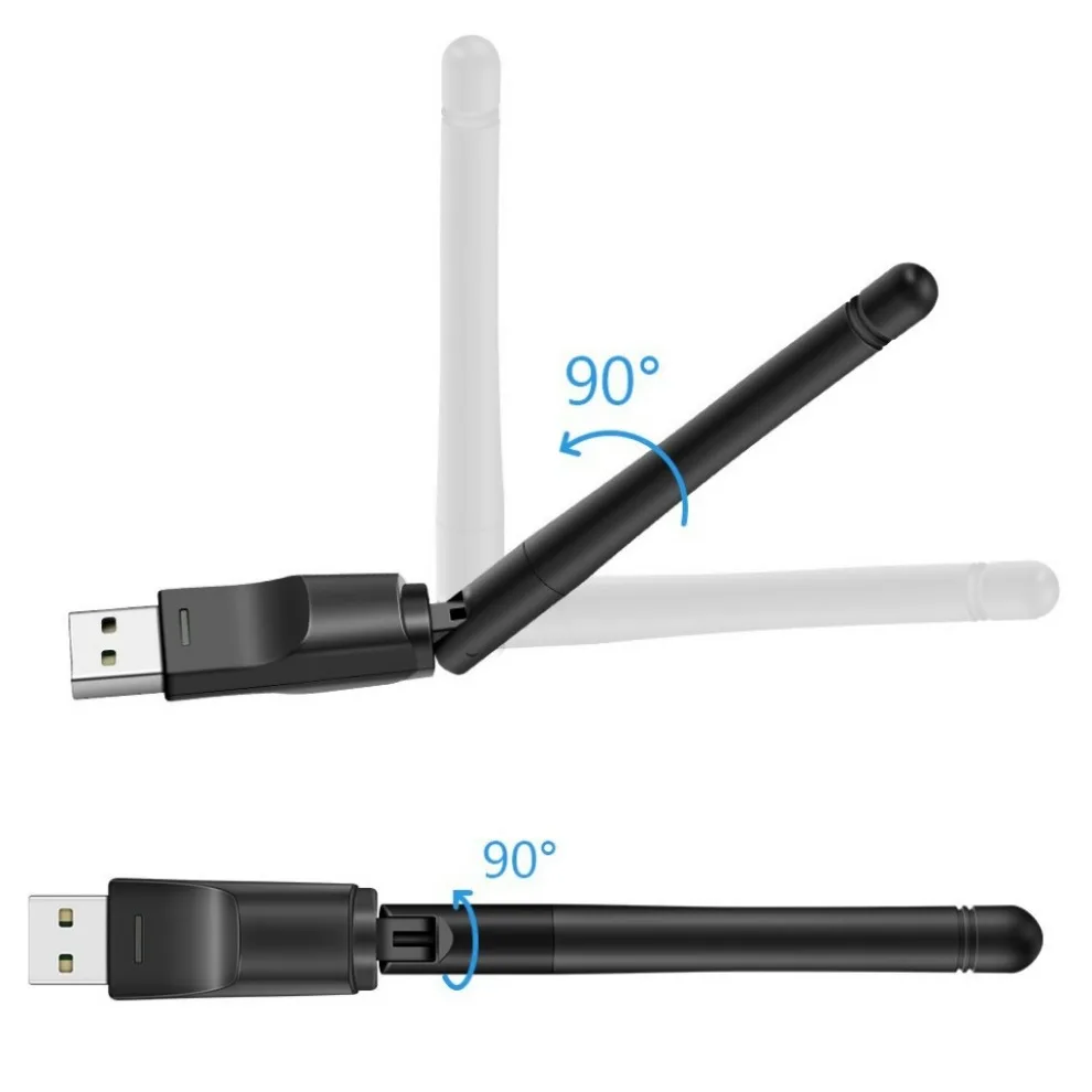 PC 노트북용 미니 USB 와이파이 어댑터, 무선 네트워크 카드, 와이파이 리시버 동글, 안테나 802.11 b g n, MT7601, 2.4GHz, 150Mbps