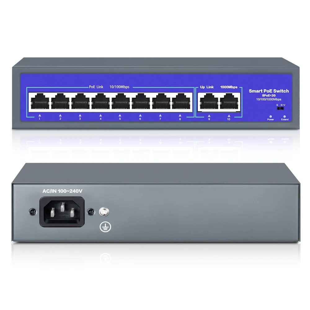 이더넷 IP 카메라 무선 AP CCTV 카메라 보안 시스템, POE 스위치 8/16 포트, IEEE 802.3 af/at, 10 Mbps, 1000Mbps, 48V-52V