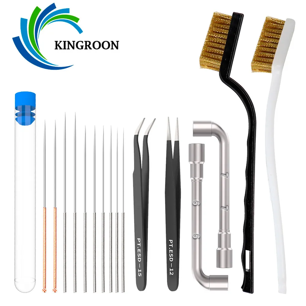 KINGROON 3D 프린터 클리너 도구 구리 와이어 브러시 칫솔 노즐 청소 바늘 3D 프린터 부품 청소 도구 렌치 키트 title=KINGROON 3D 프린터 클리너 도구 구리 와이어 브러시 칫솔 노즐 청소 바늘 3D 프린터 부품 청소 도구 렌치 키트 