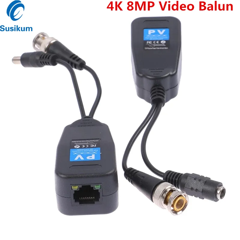 패시브 동축 BNC 파워 8MP 4K 비디오 발룬 트랜시버 커넥터, CCTV 카메라용 BNC 수-RJ45 title=패시브 동축 BNC 파워 8MP 4K 비디오 발룬 트랜시버 커넥터, CCTV 카메라용 BNC 수-RJ45 