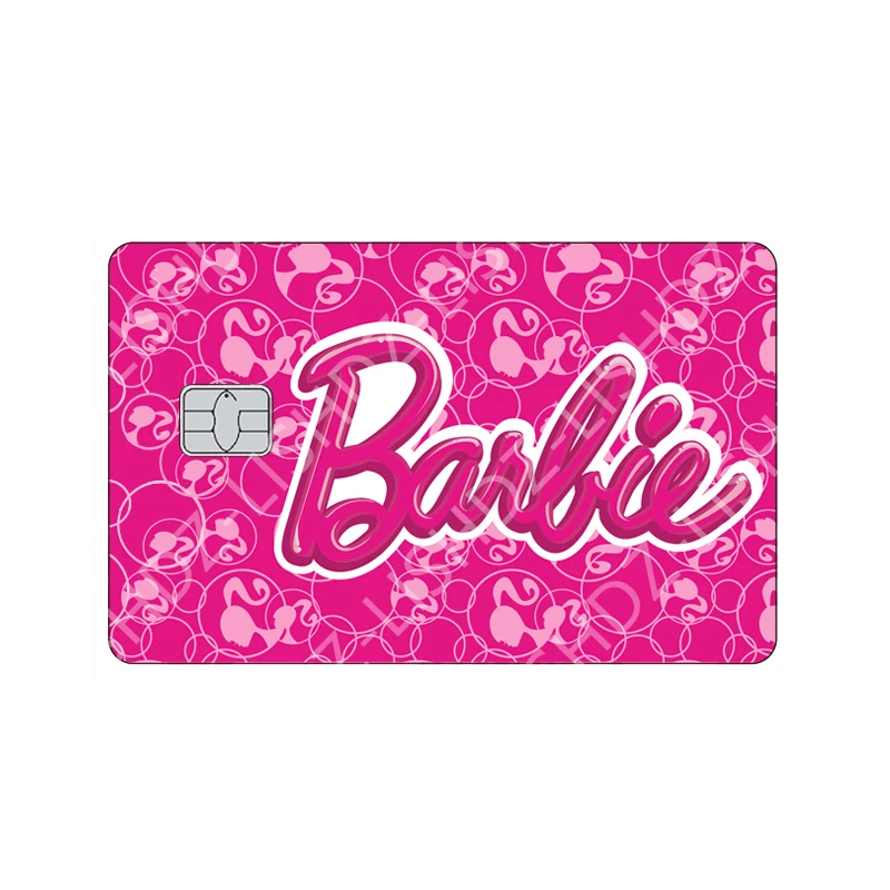 2023 카와이 바비 게임 카드 스티커, 애니메이션 만화, 작은 칩 신용 직불 카드, PVC 매트 스티커, 필름 테이프 커버 장식 선물