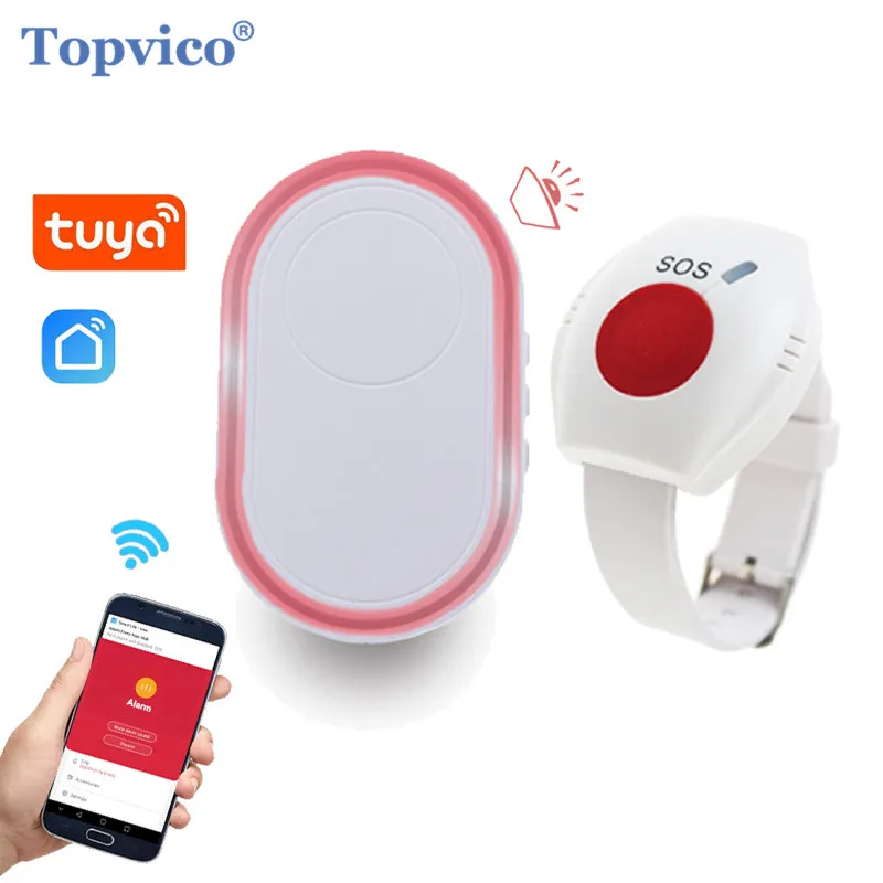 Topvico-와이파이 패닉 버튼, 노인용 알람 SOS 팔찌 시계, 가을 알림, 수석 비상 전화, 무선 간병인 호출기, 투야 title=Topvico-와이파이 패닉 버튼, 노인용 알람 SOS 팔찌 시계, 가을 알림, 수석 비상 전화, 무선 간병인 호출기, 투야 