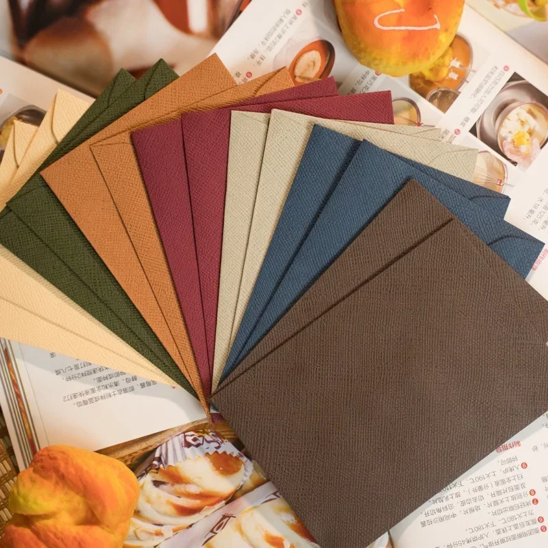 5/10pcs 빈티지 리넨 봉투 DIY 엽서 청첩장 카드 커버 선물 포장 봉투 한국어 편지지 사무 용품