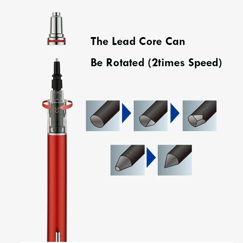 Uni 로터리 기계식 연필, 일본 쿠루 토가 어드밴스 M5-559, 0.3mm, 0.5mm, 0.7mm, Portaminas, 파손 방지 코어 라피케로, 학교 용품