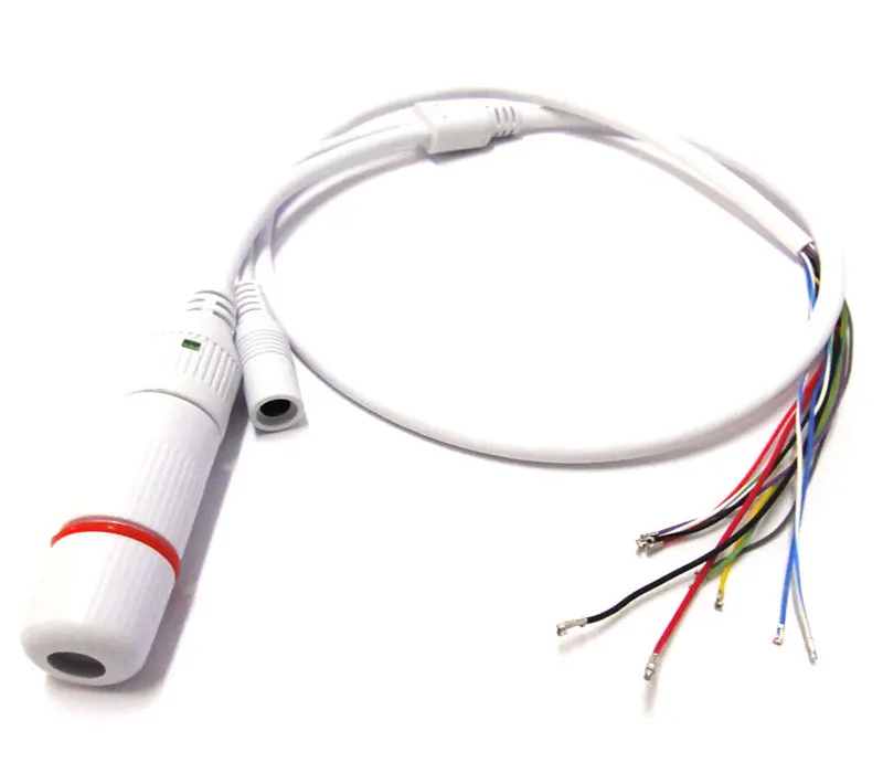 CCTV POE IP 네트워크 카메라 PCB 모듈 비디오 전원 케이블, 단자 포함 암 커넥터, 60cm RJ45