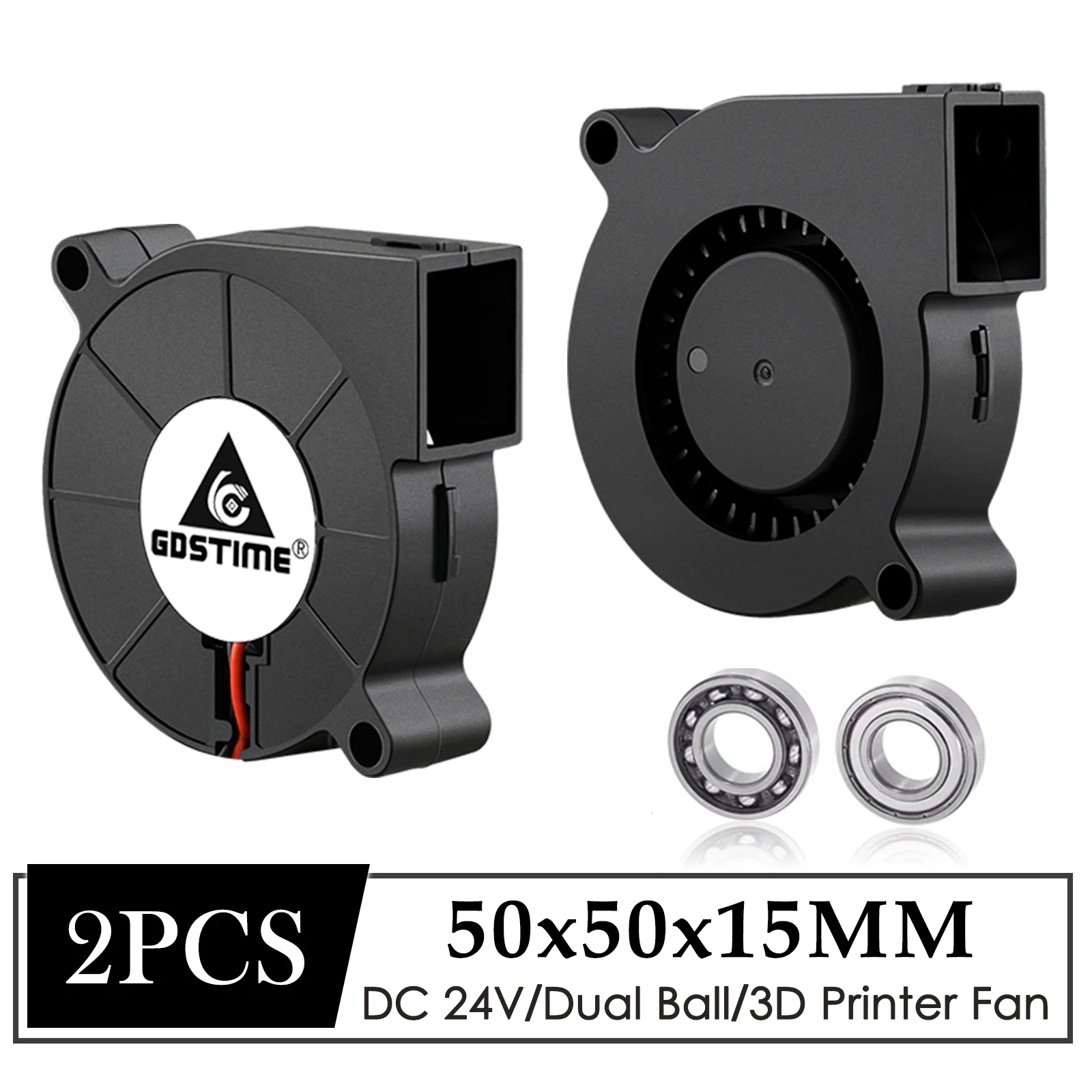Gdstime 방사형 터보 송풍기, 3D 프린터 액세서리, 선풍기 50mm 브러시리스 DC 냉각 선풍기, 5cm 5015 쿨러 선풍기, DC 5V, 24V, 50x15mm, 2 개 title=Gdstime 방사형 터보 송풍기, 3D 프린터 액세서리, 선풍기 50mm 브러시리스 DC 냉각 선풍기, 5cm 5015 쿨러 선풍기, DC 5V, 24V, 50x15mm, 2 개 