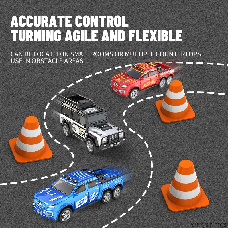 어린이용 미니 리모컨 SUV 드리프트 전기 오프로드 자동차, RC 자동차, 2.4G, 5 채널, 1:64 합금, 1 시간 긴 내구성