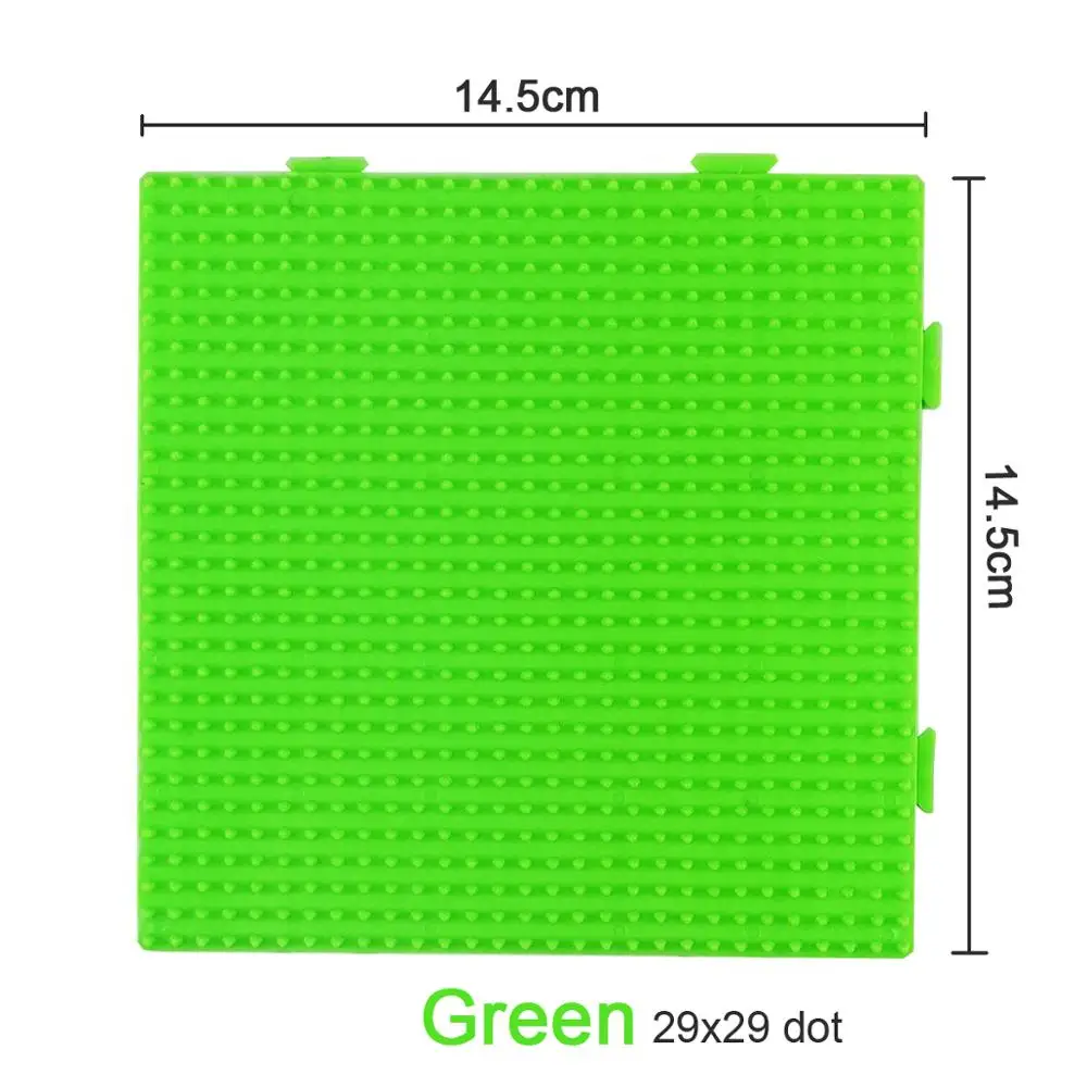 Yantjouet 5mm 하마 비즈 Pegboard 화이트 그린 29x29 도트 투명 템플릿 보드 스퀘어 도구 DIY 그림 재료 보드 퍼즐