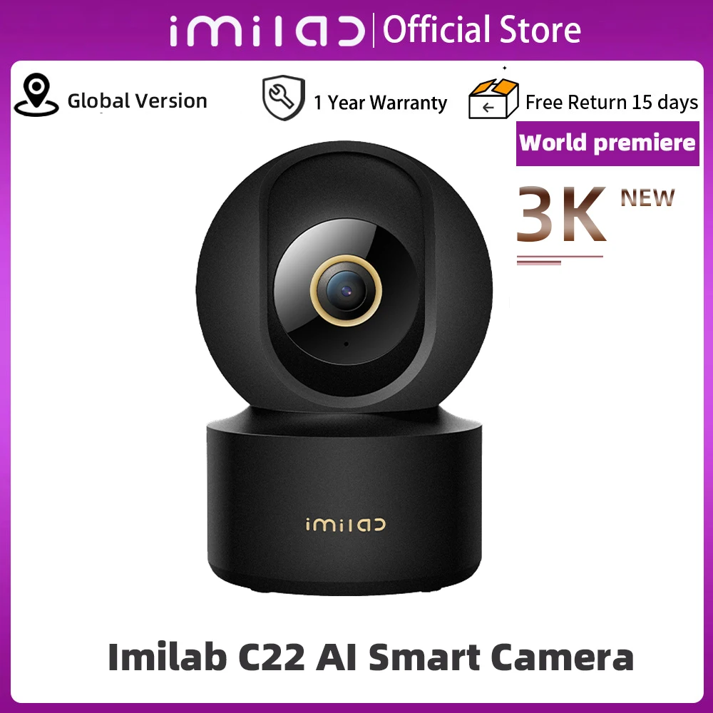 IMILAB C22 AI IP 카메라, 놀라운 선명도, 와이파이 6 라우터, 강력한 AI 알고리즘, 3K, 2023 신제품 title=IMILAB C22 AI IP 카메라, 놀라운 선명도, 와이파이 6 라우터, 강력한 AI 알고리즘, 3K, 2023 신제품 
