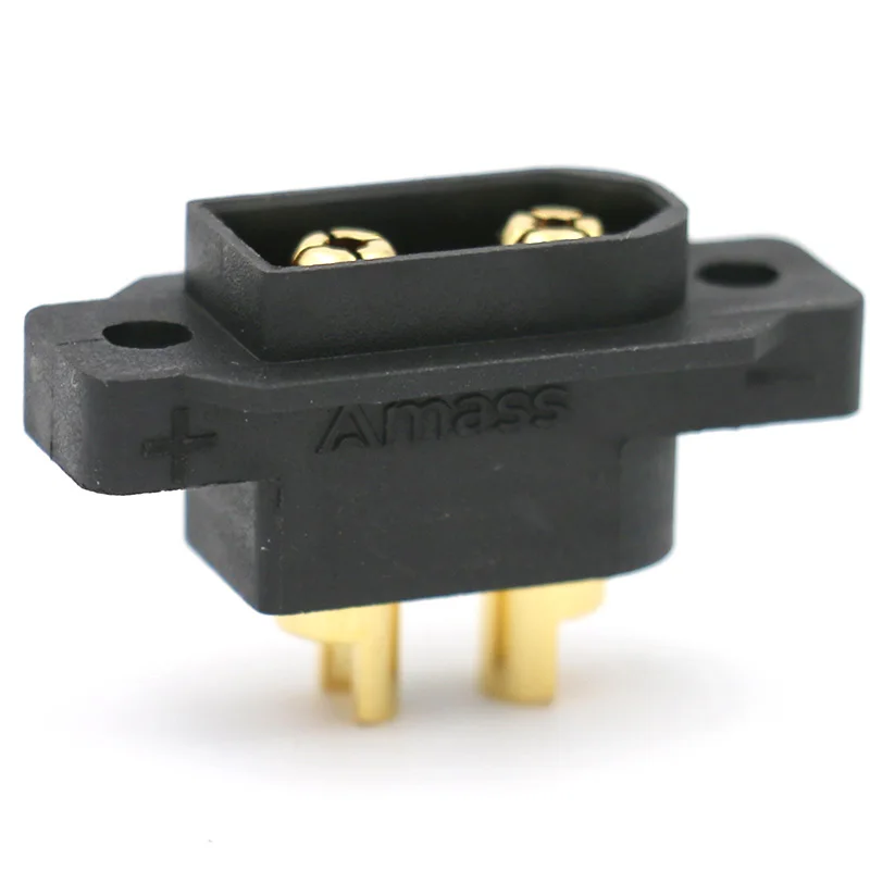 1/2/5PCS Amass XT60EW-M 블랙 마운트 XT60E 남성 플러그 커넥터 RC 드론 항공기 FPV 레이싱 드론