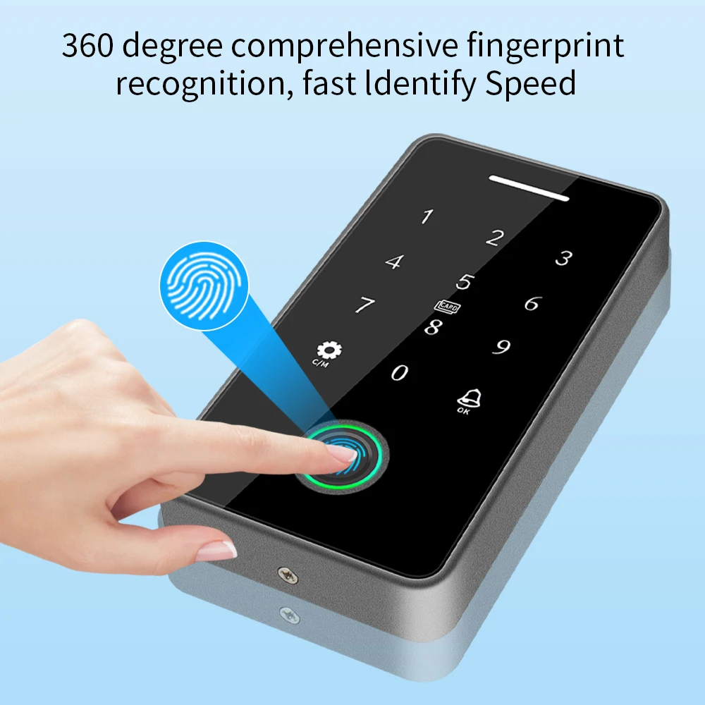 IP67 방수 블루투스 Tuya APP 액세스 제어 시스템 13.56Mhz RFID 카드 액세스 제어 암호 키보드 도어 잠금