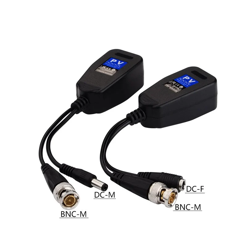 패시브 동축 BNC 파워 8MP 4K 비디오 발룬 트랜시버 커넥터, CCTV 카메라용 BNC 수-RJ45