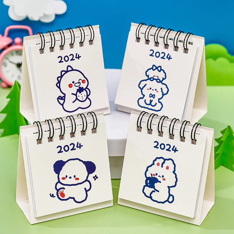 2023 2024 귀여운 만화 작은 책상 달력, 창의적인 사무실 책상 달력, 듀얼 데일리 미니 메모 달력 학습 플래너 title=2023 2024 귀여운 만화 작은 책상 달력, 창의적인 사무실 책상 달력, 듀얼 데일리 미니 메모 달력 학습 플래너 
