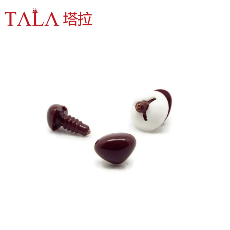 장난감용 삼각형 갈색 안전 코, 4.5mm, 6mm, 7mm, 8mm, 9mm, 10mm, 12mm, 15mm, 18mm