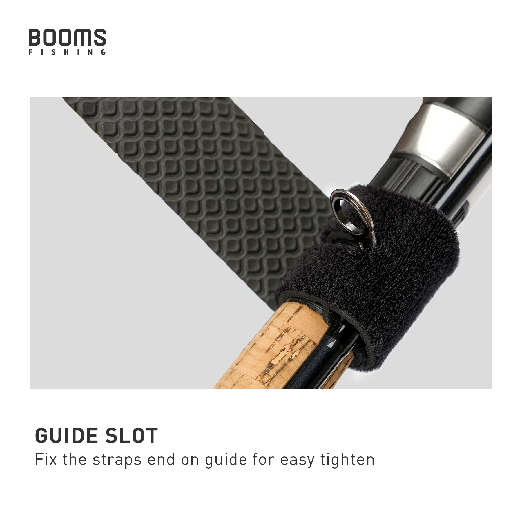 Booms Fishing RS3 루어 낚싯대 홀더 벨트 스트랩 로드 타이 멜빵 랩 낚시 태클 박스 도구 박스 액세서리, 낚시대 스트랩 낚시대 낚싯대 낚시대