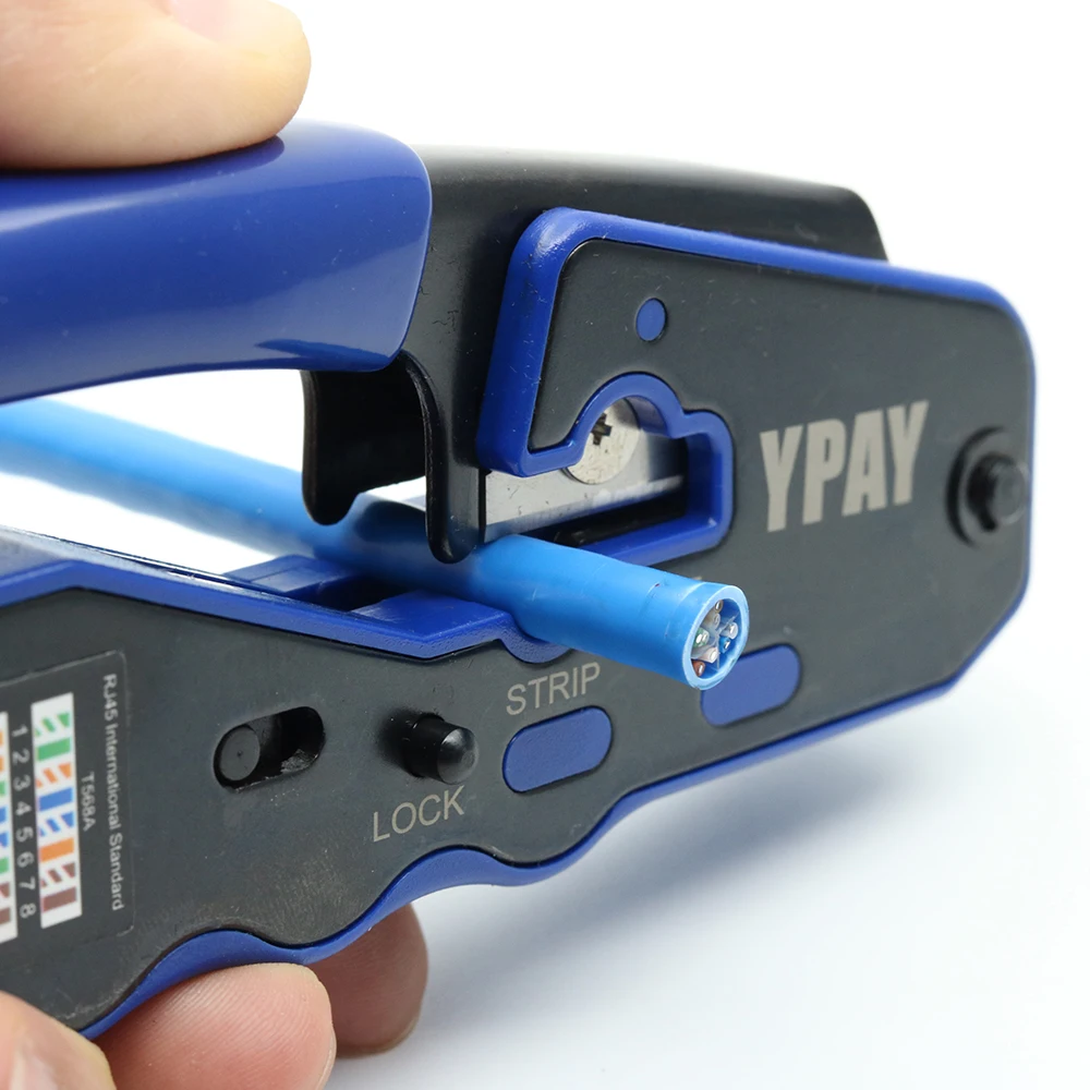 YPAY rj45 크림퍼 네트워크 도구 펜치 cat5 cat6 8p rg rj 45 이더넷 케이블 스트리퍼 와이어 프레스 클램프 집게 클립 rg45 랜
