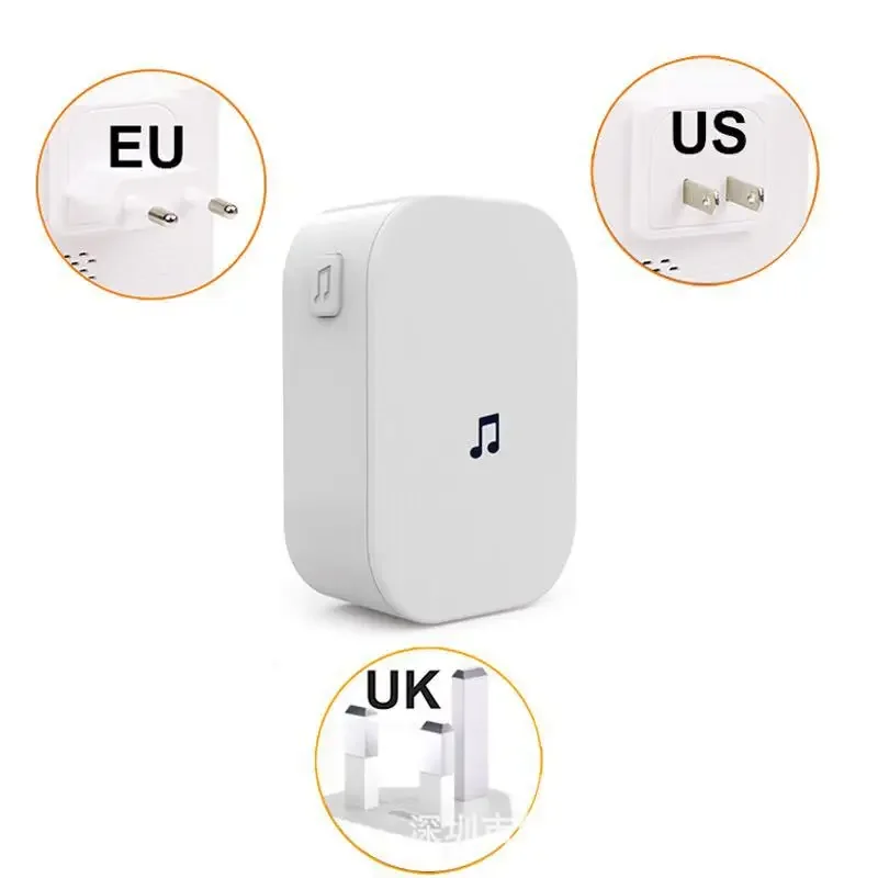새로운 홈 보안 100DB 300M 원격 제어 무선 비디오 초인종, 433MHz 방수 EU US 플러그 스마트 와이파이 초인종 차임