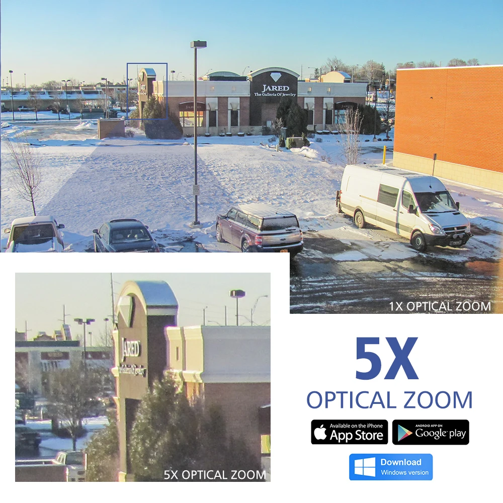 와이파이 PTZ IP 카메라, 8MP 5MP 5 배 줌, 4G 양방향 오디오, AI 자동 추적 무선 카메라, 야외 60m IR 비디오 홈 보안 카메라