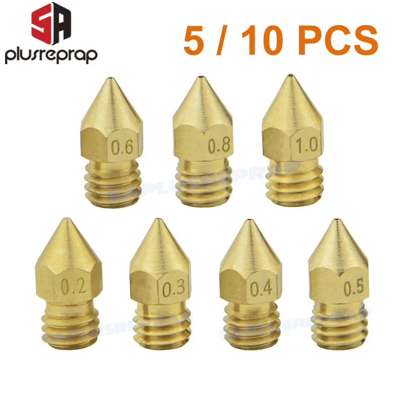 MK8 황동 노즐, 1.75mm CR10 CR10S Ender-3 3D 프린터 액세서리용, 0.2mm, 0.3mm, 0.4mm, 0.5mm 압출기 프린트 헤드 노즐, 5 개, 10 개 title=MK8 황동 노즐, 1.75mm CR10 CR10S Ender-3 3D 프린터 액세서리용, 0.2mm, 0.3mm, 0.4mm, 0.5mm 압출기 프린트 헤드 노즐, 5 개, 10 개 