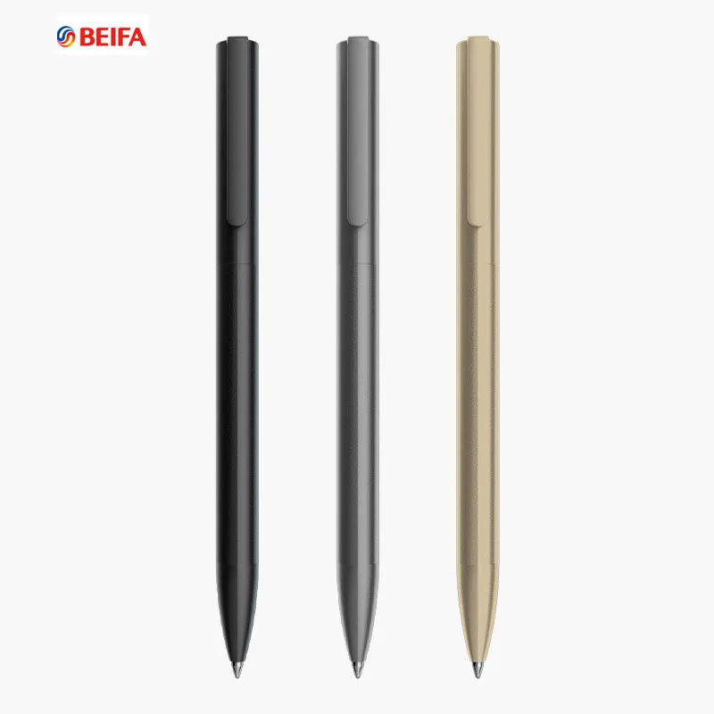 BEIFA 스핀 메탈 젤 펜, 비즈니스 스타일, 금속 서명, 학교 사무실 문구류, 0.5mm 블랙 리필 title=BEIFA 스핀 메탈 젤 펜, 비즈니스 스타일, 금속 서명, 학교 사무실 문구류, 0.5mm 블랙 리필 