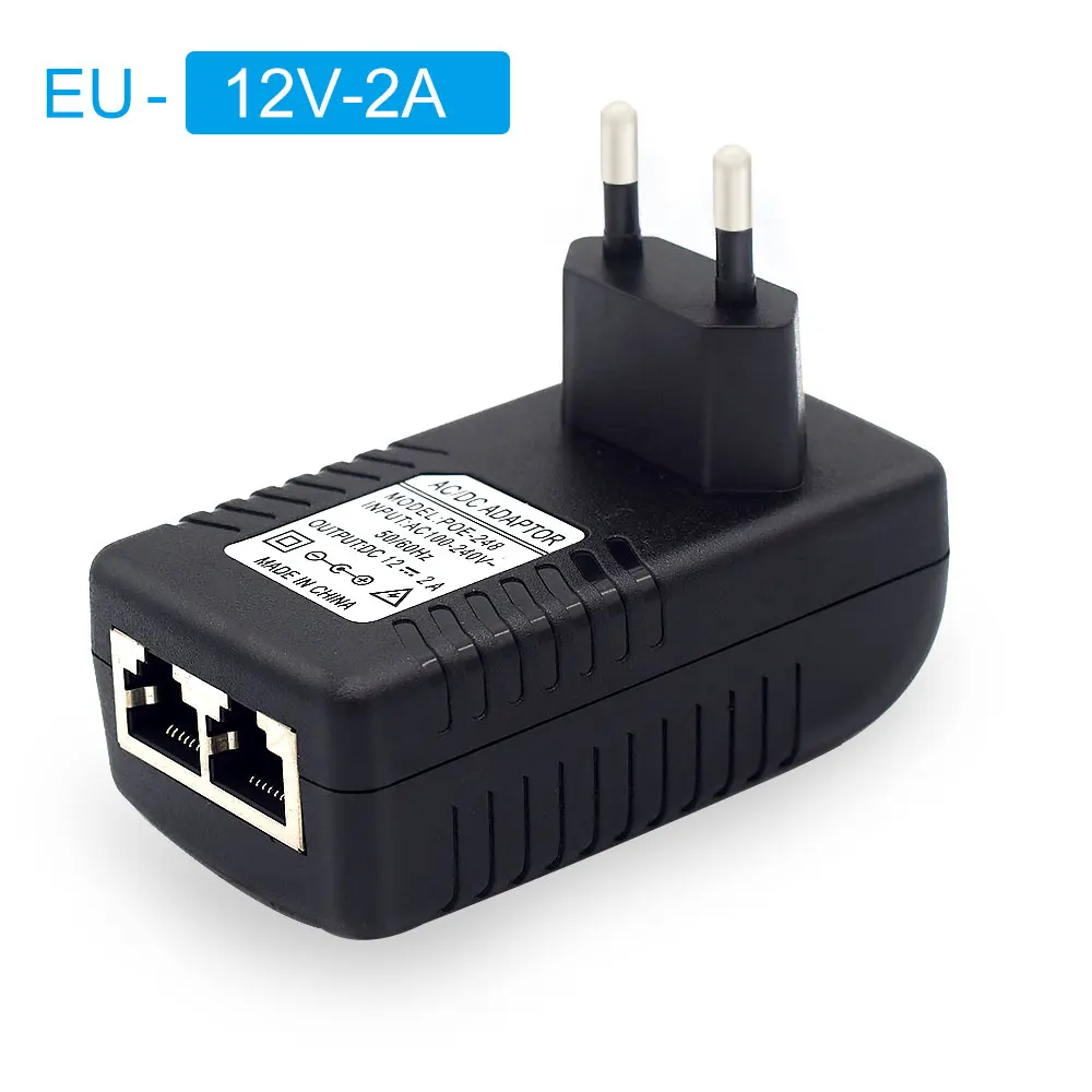 CCTV 보안 AC 110V-240V-DC 12V 15V 24V 48V 0.5A 1A POE 인젝터 전원 어댑터, 이더넷 IP 카메라 전화 PoE 전원 공급 장치
