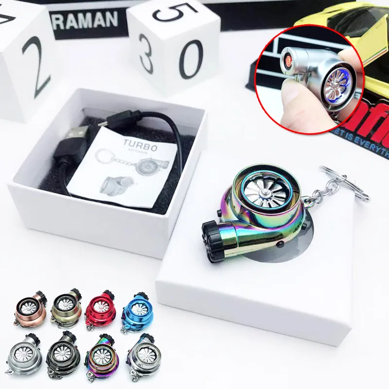 야외 터빈 라이터 EDC 터보 담배 라이터, USB 충전 키체인, 금속 자동차 키체인 펜던트, 자동차 개조, 창의적인 선물 title=야외 터빈 라이터 EDC 터보 담배 라이터, USB 충전 키체인, 금속 자동차 키체인 펜던트, 자동차 개조, 창의적인 선물
