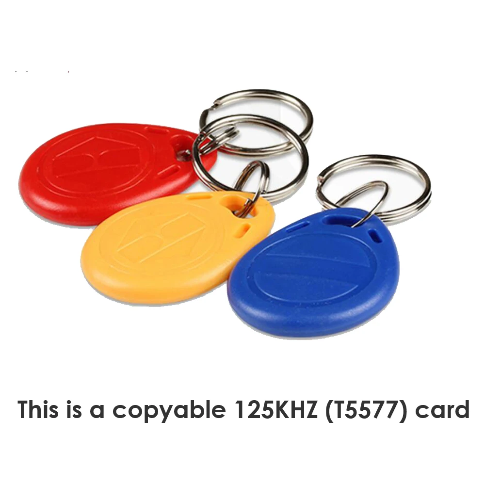 복제 키 태그 복제기 카드, 재기록 가능 근접 쓰기 가능, 재기록 가능 복사 키, 125khz RFID T5577, EM5200 / EM4305 T5577, 100 개/로트