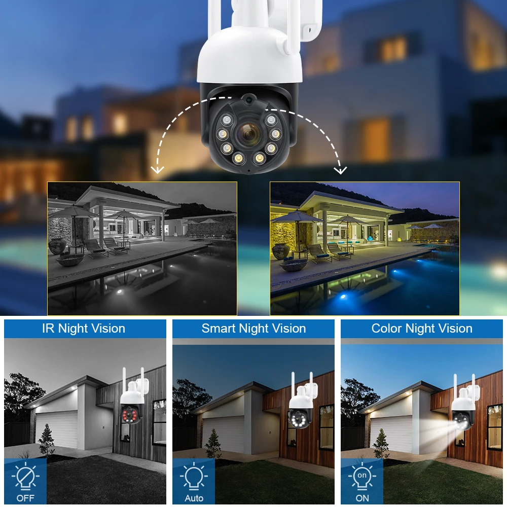 MISECU-PTZ 와이파이 IP 돔 속도 3MP 카메라, 야외 방수 P2P 무선 감시 보안 CCTV 카메라 AI 자동 추적