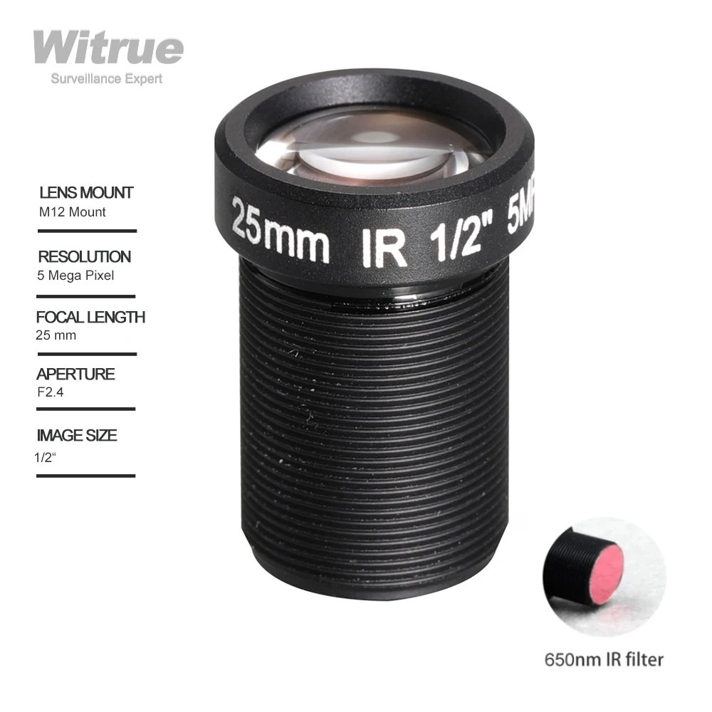 Witrue 액션 카메라 렌즈, IR 필터 포함, 5 메가 픽셀, 25mm, M12, 1/2 인치, EKEN SJCAM 샤오미 Yi 고프로 히어로 스포츠 카메라용 title=Witrue 액션 카메라 렌즈, IR 필터 포함, 5 메가 픽셀, 25mm, M12, 1/2 인치, EKEN SJCAM 샤오미 Yi 고프로 히어로 스포츠 카메라용 