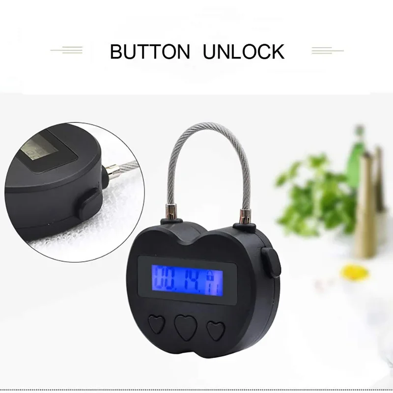 스마트 타임 락 LCD 디스플레이 타이머, 다기능 여행 가방 잠금, USB 충전식 임시 타이머 자물쇠, 1 개, 3 개